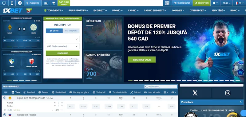 1xbet Casino screenshot