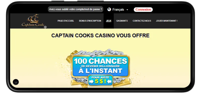 aptainCooks mobile Casino screenshot