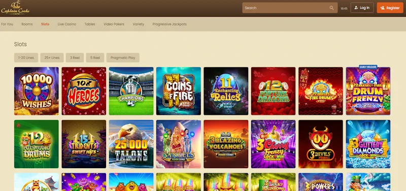 Captain Cooks Casino screenshot