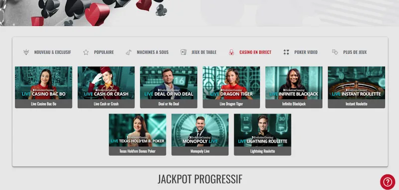 Platinum Play Casino Screenshot
