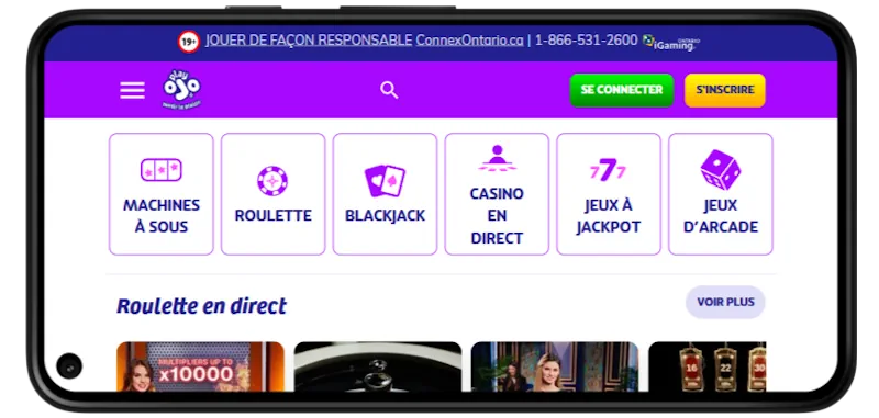 Casino Play ojo mobile screenshot