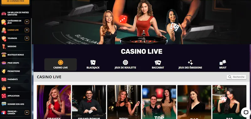 live Playamo Casino screenshot