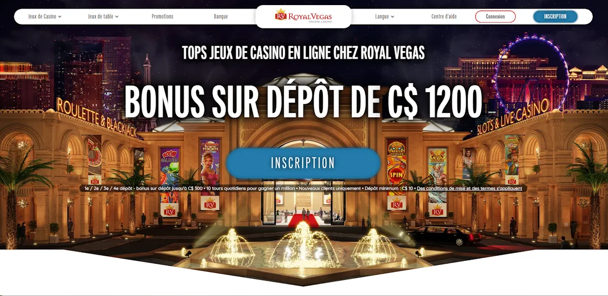Royal Vegas Casino Screenshot
