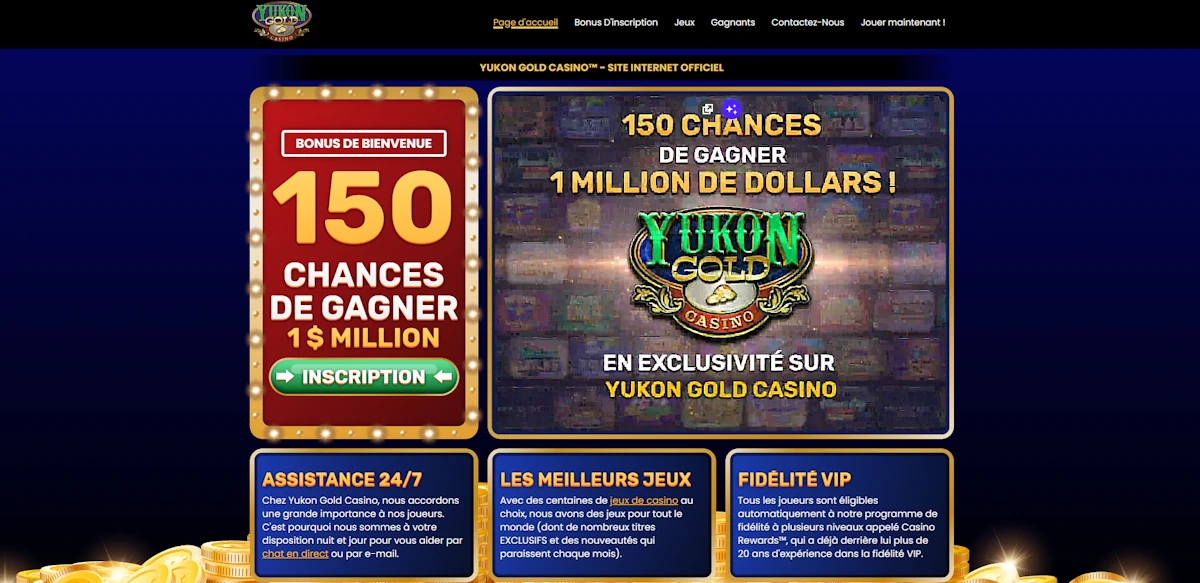 Yukon Gold Casino Screenshot