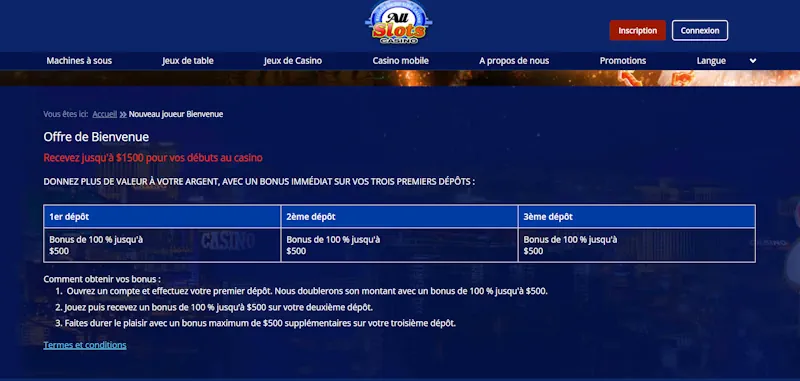 promotions offer All Slots screenshot