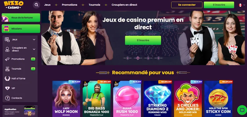 BizzoCasino Casino screenshot