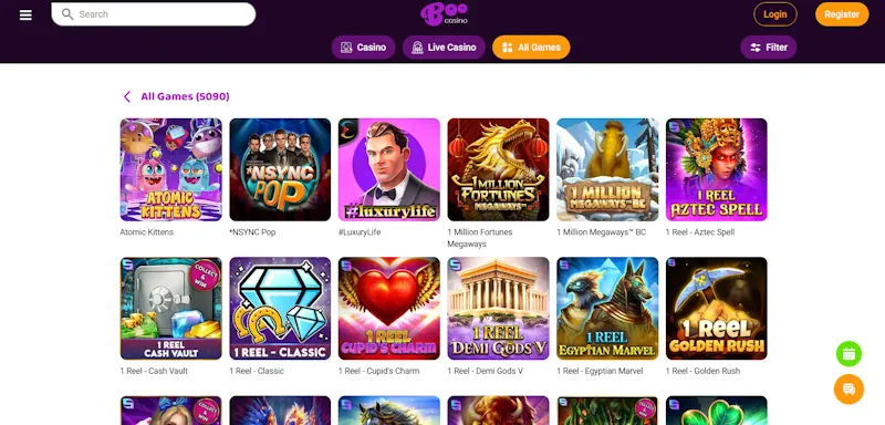/boo casino screenshot