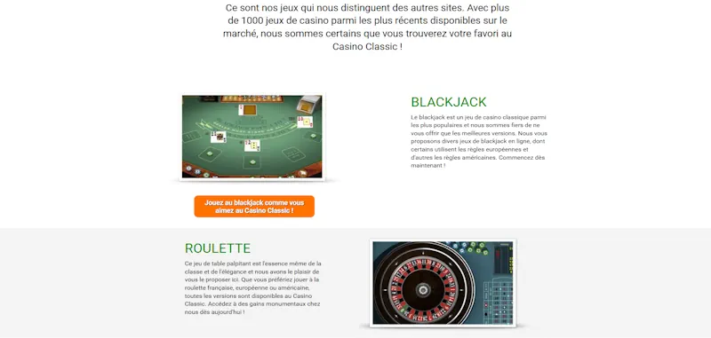 Produits de Casino Classic screenshot