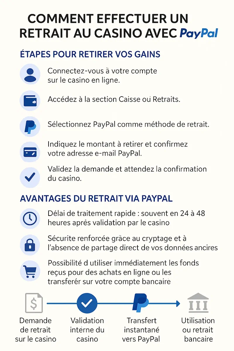 Comment Effectuer Un Retrait Au Casino Avec PayPal infographic
