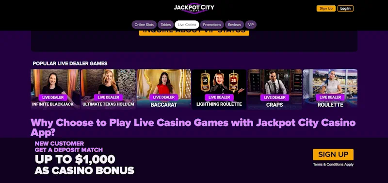 Jackpot City Casino screenshot