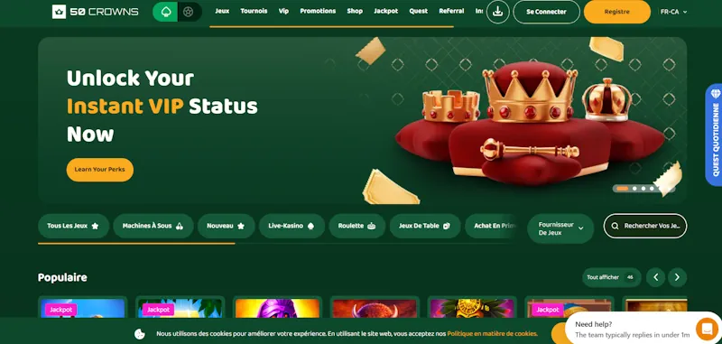 50 Crowns Casino screenshot
