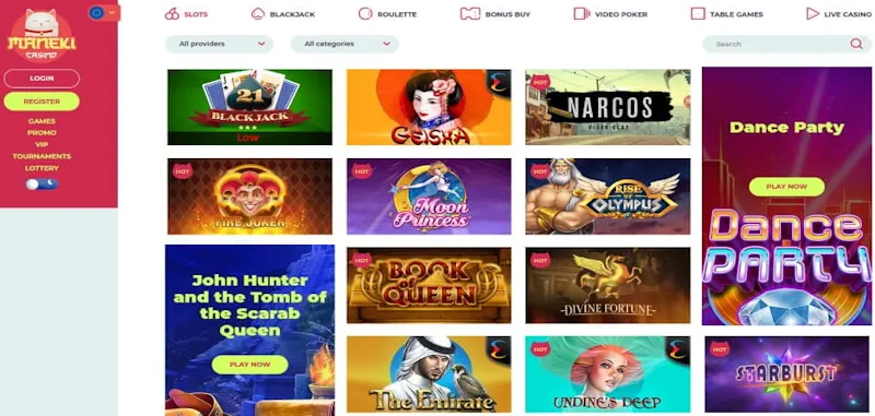 ManekiCasino screenshot