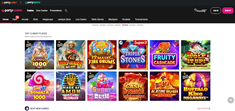 Party Casino screenshot