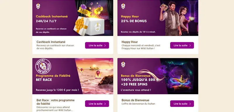 bunus wild sultan Casino screenshot