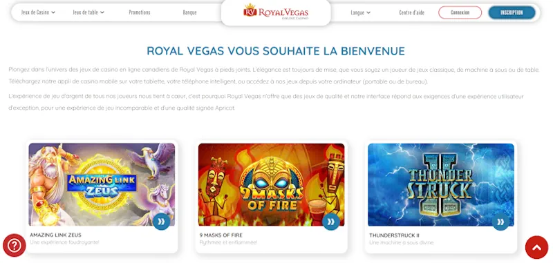 royal Vegas Casino screenshot