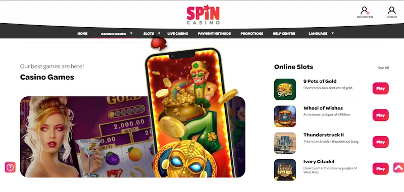 Spin Casino screenshot