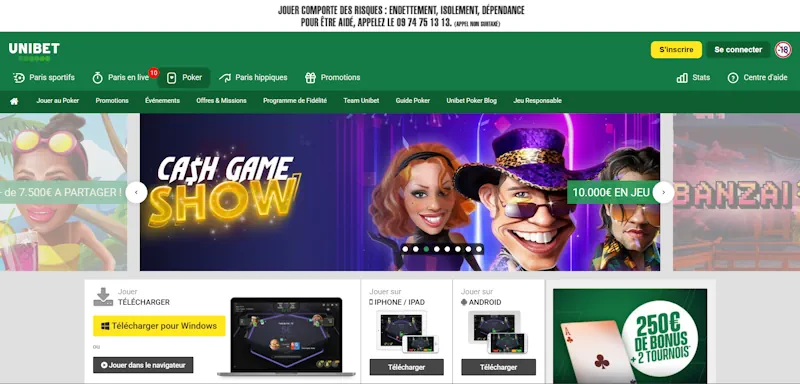 Jеux dе Саsinо Unibеt screenshot