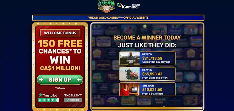 Yukon Gold Casino screenshot